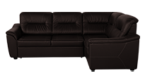 Угловой диван Милтон с тумбой Grann Madras Dark Brown Covers
